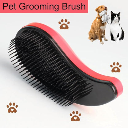 Puppy Brush, Soft Dog Brush for Grooming, Puppy Hair Remover Brush Comb, Grooming Tool for Poodles,Teddy, Yorkies, Maltese, Shih Tzu, Chihuahua, Rose red