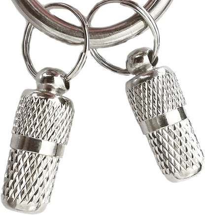 10PCS Anti-Lost Pet ID Tag Barrel,Stainless Steel Pet ID Tags,Pet Puppy Kitten ID Tags Address Name Label (10)