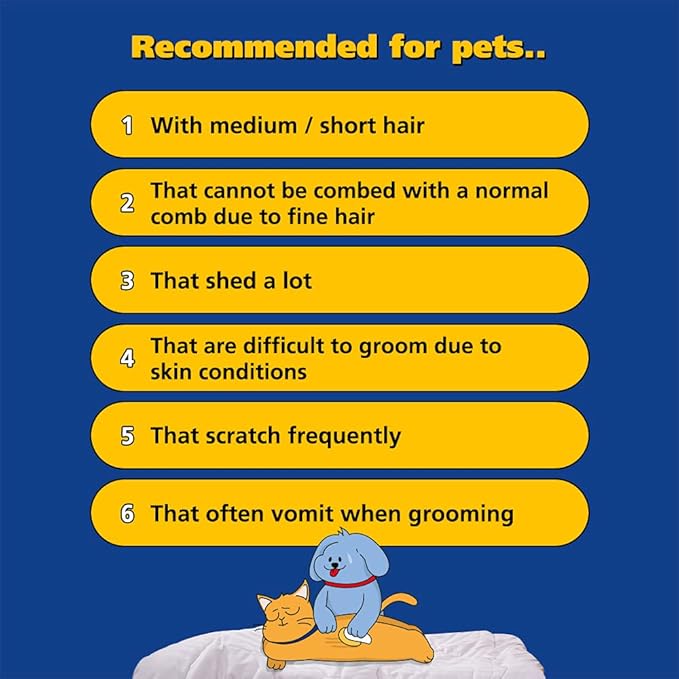 Cat Dog Brush - Pet Grooming Self Cleaning Deshedding Brush, Only Remove Loose Fur While Massaging - Anxiety Calming