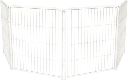FXW Homeplus Dog Playpen for Indoor Use - Stress-Free and Safe Play, Heavy Duty 32 Inch 4 Panels Dog Pen for Puppies, Small and Medium Dogs, White_atented