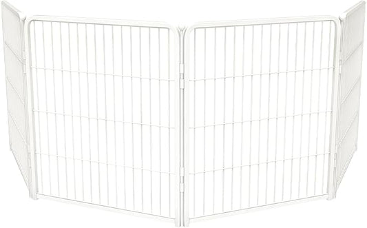 FXW Homeplus Dog Playpen for Indoor Use - Stress-Free and Safe Play, Heavy Duty 32 Inch 4 Panels Dog Pen for Puppies, Small and Medium Dogs, White_atented