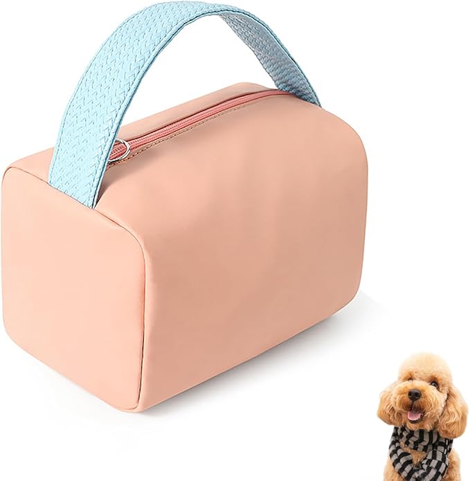Pink Small Dog Travel Bag - Perfect for Storing Dog Bowls, Food, Toys, and Clothes - Lightweight and Portable with Handle for Easy Carrying