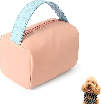 Pink Small Dog Travel Bag - Perfect for Storing Dog Bowls, Food, Toys, and Clothes - Lightweight and Portable with Handle for Easy Carrying