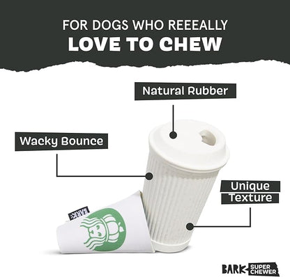 Barkbox Pupkin Spice Latte Plush Dog Toy – Plush Dog Toys – Puppy and Pet Toys for Medium to Large Dogs