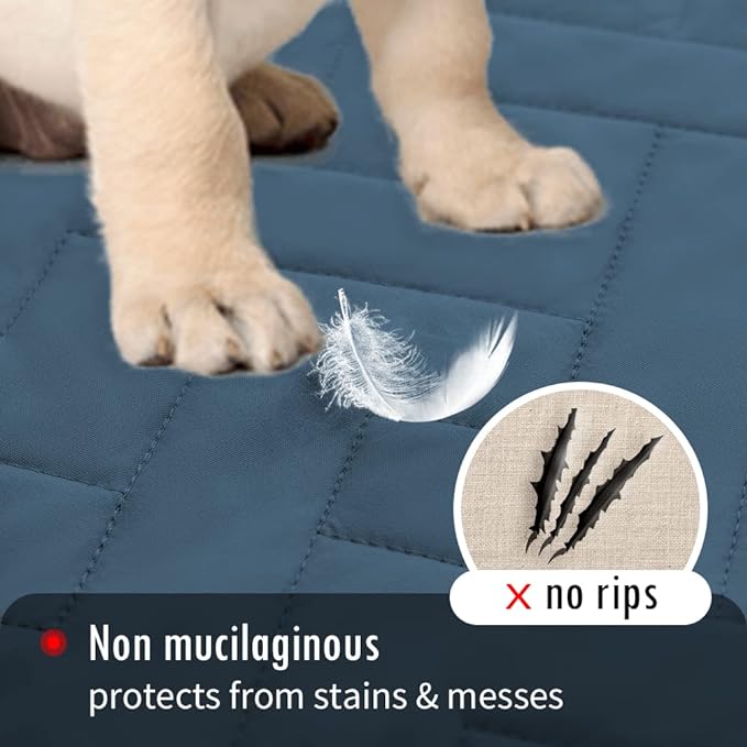 fuguitex Waterproof Dog Bed Cover Couch Cover for Pet Anti-Slip Cat Mat Pet Pad Blanket for Sofa Chair Recliner Bed Furniture Protrctor