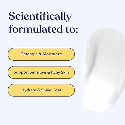 Honest Paws Dog Conditioner - Detangle & Moisturize - Premium Pet Conditioner for Itchy and Dry Skin - Hydrate Sensitive Skin - Shiny Coat Soft Hair Smooth Fur - Mandarin & Berry - 8oz