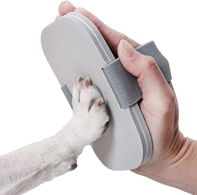 WAYUTO 2Set Dog Nail Scratch Boards and Cleaning Brush Anxiety-Free Nail File for Dogs Large Scratching Pad Handheld Board for Nails Soft Pet Brush Pet Claw Care Tools