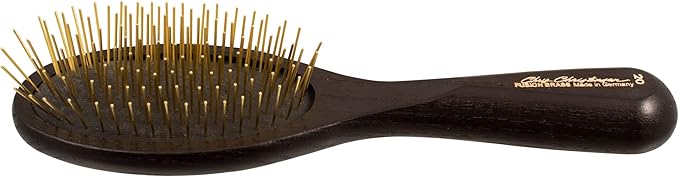 Chris Christensen 20 mm Pocket Oval Pin Dog Brush, Fusion Series, Groom Like a Professional, Brass Pins, 100% Static Free, Ground and Polished Tips, Made in Germany
