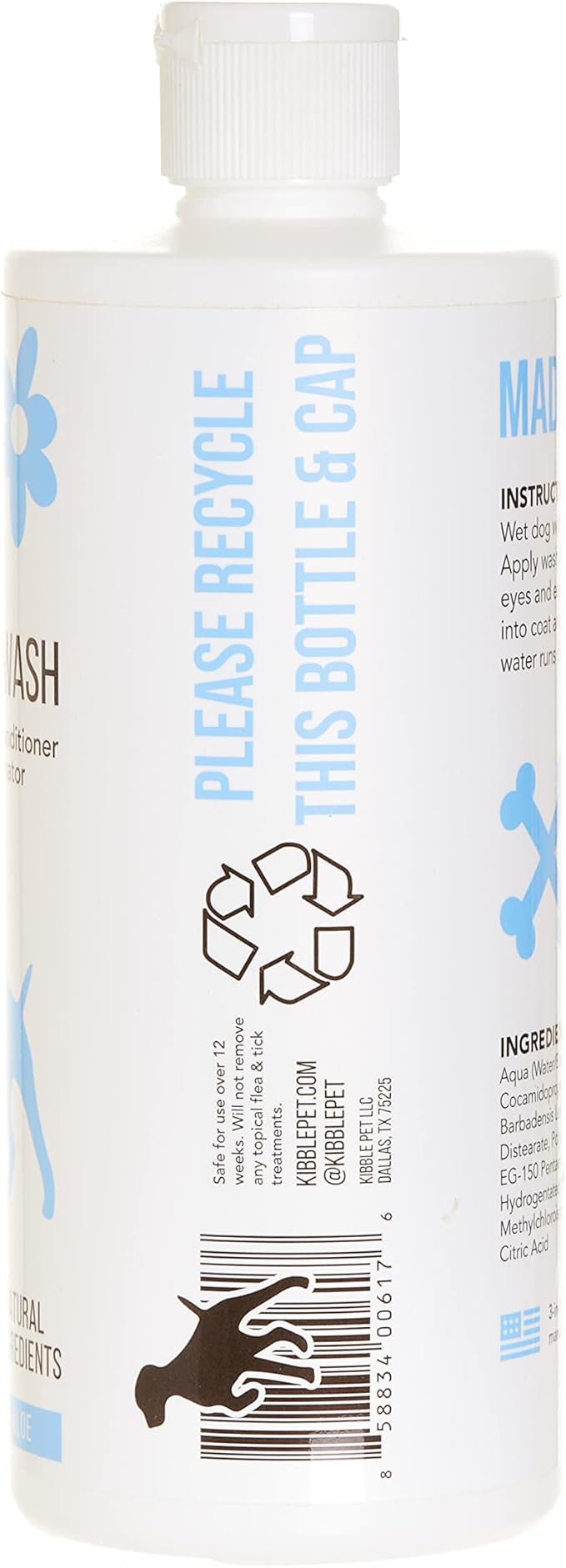 Dog Shampoo Professional Grooming, Coat Moisturizer & Soothes, Oatmeal and Aloe Vera Scent, Deodorizing Coat for Long Lasting Freshness, Hypoallergenic, Certified Organic, Made in The USA, 13.5 oz