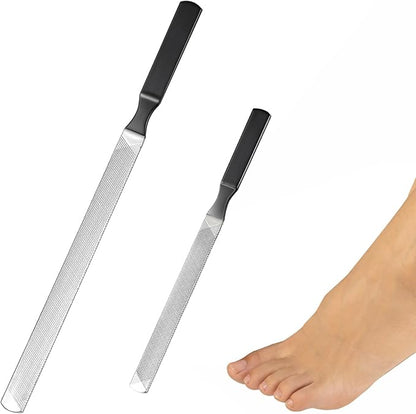 2 Pieces Stainless Steel Nail File for Dogs Women, Ymapinc Toe Nail Files for Thick Nails Professional Finger 4 Sided for Men Seniors & Dogs