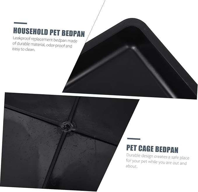 2pcs Tray Crates Kennel 36 Inch Dog Crate Hamster Cage Pan Crate Pans Suitcase Stand Cages for Dogs Indoor Black Shoes Dog Cage Rabbit Potty Pet Cage Stainless Steel Metal