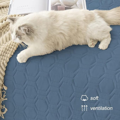 Waterproof and Non-Slip Dog Bed Cover and Pet Blanket Sofa Pet Bed Mat ï¼_ar Incontinence Mattress Protectors Furniture Couch Cover for Most Cats Dogs, Petsï¼52x82- Navy Blueï¼