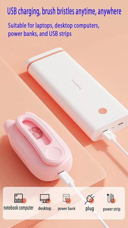 Steam Cat Brush Dog Brush for Shedding Rechargeable Cat Brush Unique Pet Brush The Handle Can be Rotated 360° (pink)