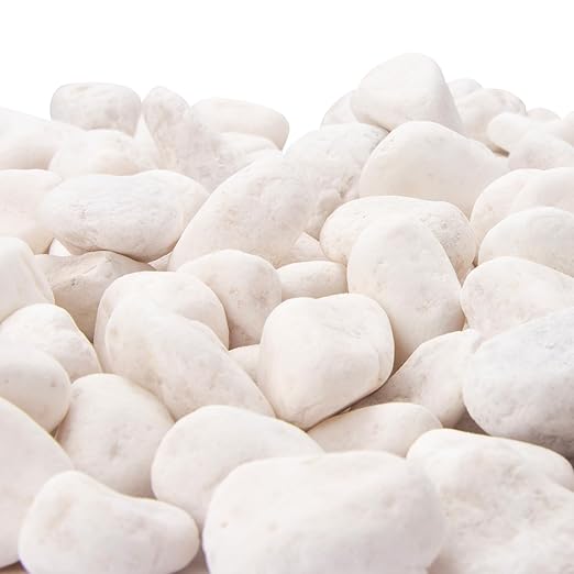 18 Pounds Decorative Pebbles, White Stones, White River Rock, Natural Aquarium Gravel, Garden Decor Rocks