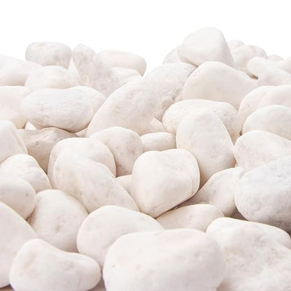 18 Pounds Decorative Pebbles, White Stones, White River Rock, Natural Aquarium Gravel, Garden Decor Rocks