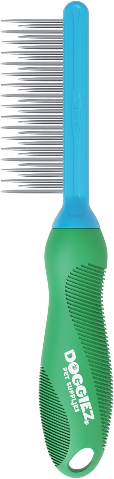 2 in 1 Detangling Comb for Long & Short Pet Fur - Metal Grooming Brush to Remove Matted, Knotted Hair