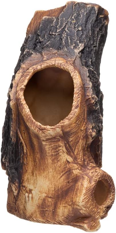 Plecoceramics Aquarium Cave - Ceramic Betta Fish Tank Decor - Natural Aquarium Decor - Large Reptile Hide - Fish cave Hideout - Snake Hide - Cave for Cichlids and plecos (Tree Lodge)