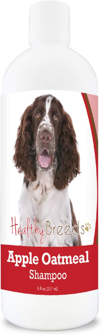 Healthy Breeds English Springer Spaniel Apple Oatmeal Dog Shampoo - All Natural, Tearless & Hypoallergenic Cleanser & Conditioner - Best for Dry, Itchy or Irritated Skin - 8 oz