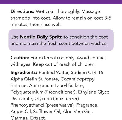 Nootie - Pet Shampoo for Sensitive Skin - Revitalizes Dry Skin & Coat - Natural Ingredients - Soap, Paraben & Sulfate Free - Cleans & Conditions