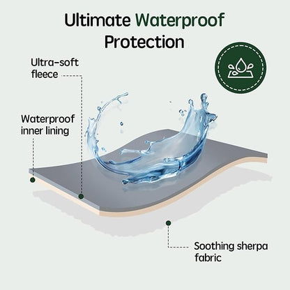 Waterproof Blanket Acorn Pink Dog Blanket for Small Dogs, Washable Double Sided Pet Blanket with Milk Plush and Super Soft Velvet, Pee Proof Calming Dog Blanket for Couch Protection