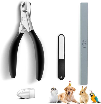 Dog Nail Trimmers Premium Sharp & Safe Dog Nail Clippers Stainless Steel Material Built-in Spring Cat Nail Clipper Cut Nail Like Butter Nail Clippers for Dogs with Nail File and Whetstone