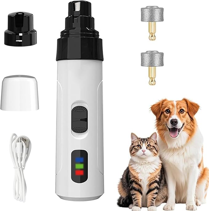 Silent Groom Pro Nail Grinder, Silent Groom Pro Pet Nail Clipper,Rechargeable Dog Nail Grinder, Safe Effective Portable Pet Nail Trimmer for Home Use