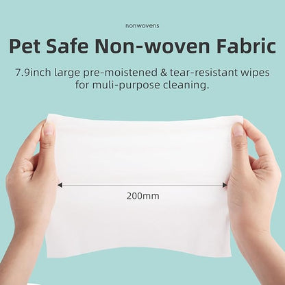 ALL FOR PAWS Pet Wipes - Coconut Vanilla Scent, 100 Wipes (4 Packs) | Ideal for Cats and Dogs, All-Over Clean with Natural Nourishing Ingredients