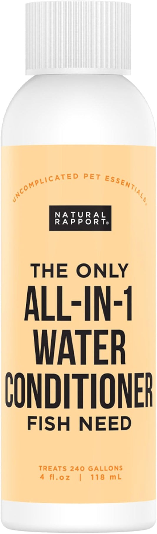 Aquarium Water Conditioner - Naturally Detoxifies and Removes Ammonia, Nitrite, Chlorine, and Chloramine from Saltwater and Freshwater (4 fl oz.)