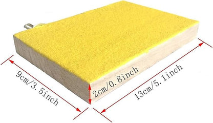 4 PCS Bird Perch Stand Toy Parrot Wooden Stand Platform Colorful Sand Paw Grinding Stick Trim Beak for Small Medium Parakeet Cockatiel Cockatoo Conure Lovebird Finch Cage Accessories