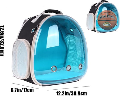 Portable Guinea Pig Backpack, Polarized Bubble Backpack for Small Animals Travel Handbag Cage for Kitten Rabbit Squirrel Bearded Dragon Turtle Breathable Carrier