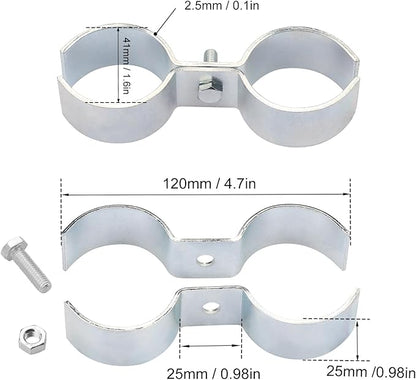 12 Packs 1 Inch Kennel Clamps, Saddle Clamps, dog kennel clamps, by GENHAKON