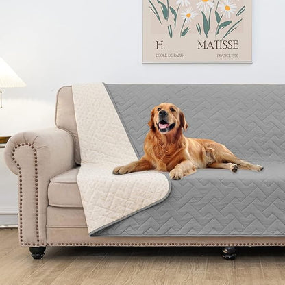 fuguitex Waterproof Dog Bed Cover Couch Cover for Pet Anti-Slip Cat Mat Pet Pad Blanket for Sofa Chair Recliner Bed Furniture Protrctor