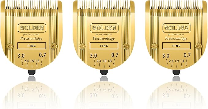 Adjustable 5 in 1 Blades Compatible with WAHL Arco,Bravura .Chromadoï¼_reativaï¼_igura Dog Clippers for Dogs Grooming(Gold/3PC)