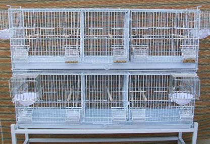 Lot-2 Extra Large 38"x11"x15"H Triple Stackable Breeder Bird Flight Cage Side Breeding Nest Box Doors with Double Removable Divider