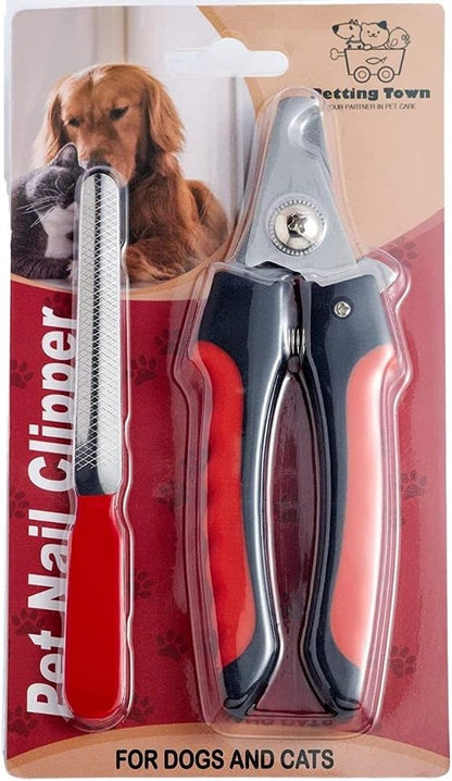 Large Dog Nail Clippers for Medium and Large Sized Dogs (above 10Kgs)-Nail Clipper for Dogs with Nail File, Made of Professional Stainless Steel, Safe and Easy to Use (15.5 cm-6.1 inches)
