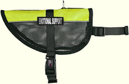 Dogline MaxAire Multi-Purpose Mesh Vest for Dogs and 2 Removable Emotional Support Patches, Small, Green