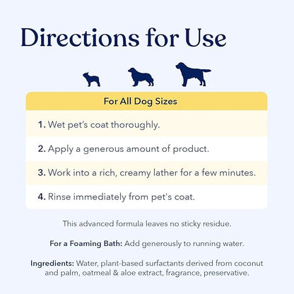Honest Paws Dog Shampoo and Conditioner - Premium Dog Wash for Allergies and Dry, Itchy, Moisturizing for Sensitive Skin - Sulfate Free, Plant Based, All Natural -16 Fl Oz