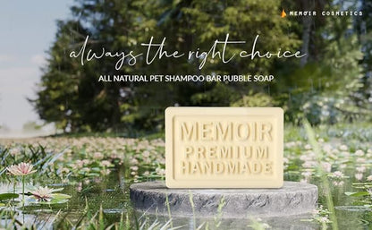 Memoir Pubble Soap  Natural Pet Shampoo Bar for Irritated, Itchy, Dry & Sensitive Skin | Manuka Honey & Goat Milk from New Zealand | Great for Puppy, Kitten and Small Animals | 4.5oz | Dogs & Cats
