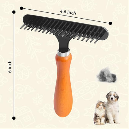 1 Pack Carpet Rake Portable, Pet Hair Remover, Portable Dog Cat Hair Remover Lint for Hairball, Single Row Pins Shedding and Undercoat Rake Comb for Dogs and Cats Safe Grooming & Deshedding Brush