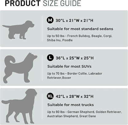 36 Inch Collapsible Dog Crate for Large Dogs - Portable Dog Travel Crate Soft Sided with Breathable Mesh Windows, Foldable Dog Kennel for Indoor and Outdoor, Grey