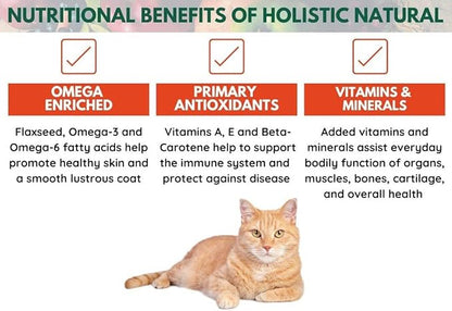 Bench & Field Holistic Natural Premium Adult Dry Cat Food, Chicken Meal and Brown Rice Recipe 3 lb Bags (Pack of 3)