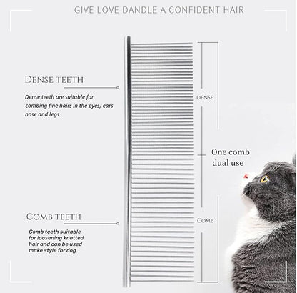 1Pcs Pet Stainless Steel Grooming Comb For Long Short Hair PetP Brush Hair Knots Tangles