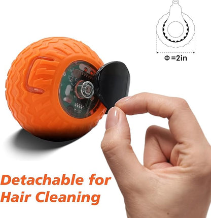 2Pcs Interactive Cat Toy for Indoor Cats, Speedy Ball with Tail, Automatic Moving Cat Balls for Bored Indoor Adult Cats, 360°Automatic Rolling Ball Toy, Two Speed Adjustment（Orange&Blue）