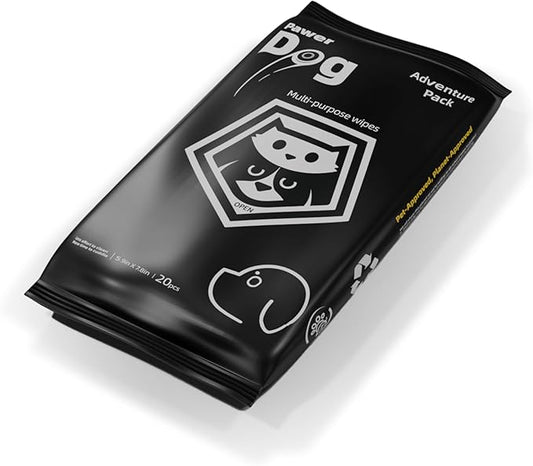 Dog Wipes - Extra Thick and Large Plant-Based Hypoallergenic Grooming Wipes for Dogs, Fragrance-Free, 20-Count Adventure Pack- Luxuriously Moist and Pet Cleaning Wipes