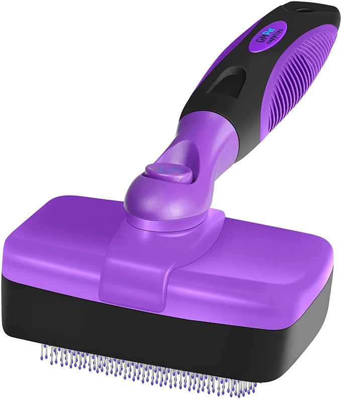 GM Pets Self Cleaning Grooming Brush | This is The Best Dog and Cat Brush for Shedding and Grooming | Our Pet Brushes Are Suitable for All Hair Lengths (Sensitive Skin Small)