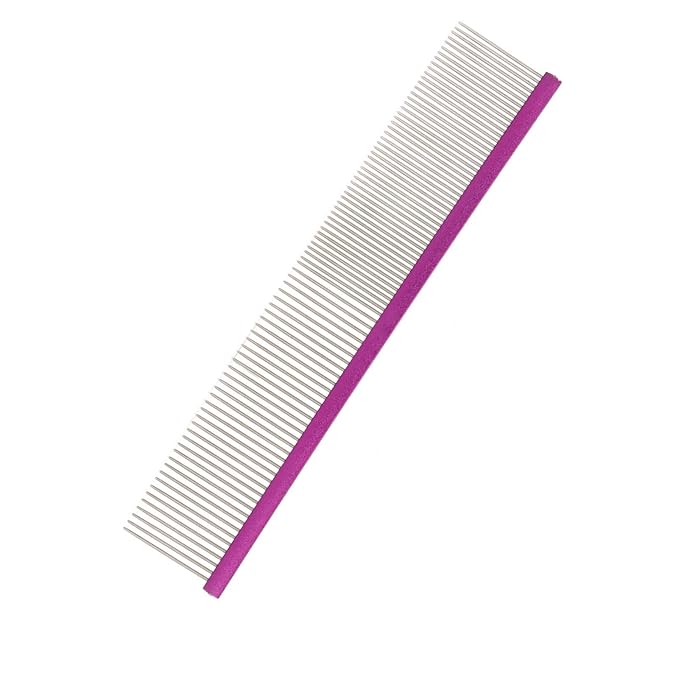 Greyhound Comb For Dogs, Metal Dog Comb Cat Comb For Removing and Knots Dog Combs with Rounded Ends Dog Combs For Grooming Matting Grooming Tool For Long Short Haired Dog