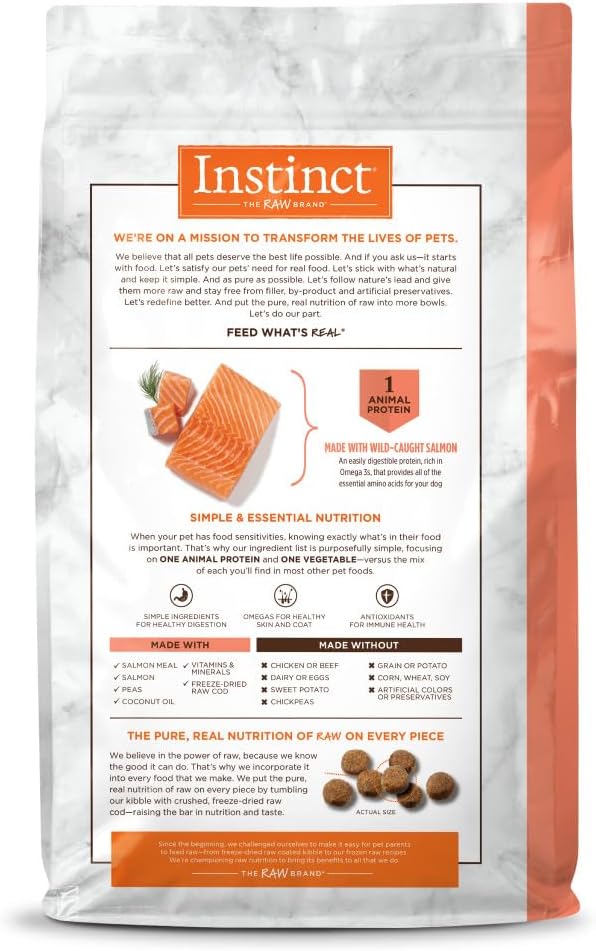 Instinct Limited Ingredient Diet, Natural Dry Dog Food, Grain Free Recipe - Real Salmon, 20 lb. Bag