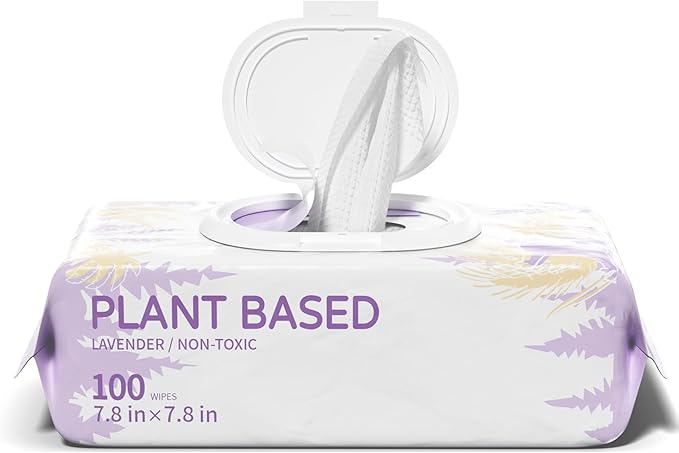 Dog Wipes for Paws and Butt Plant Based Hypoallergenic Pets Cleansing & Deodorizing Anal Gland Hygienic Puppy Wipes for Dogs Face and Body Wipes Cleaning Fur Doggie Wipes Doggy Wipes (Lavender)