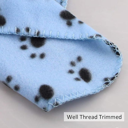 Comsmart Dog Blankets for Small Dogs, 6 Pack Puppy Blanket Cute Paw Print Pet Blanket for Dog, Puppy, Cat, Kitten, 39x31 inches, Blue