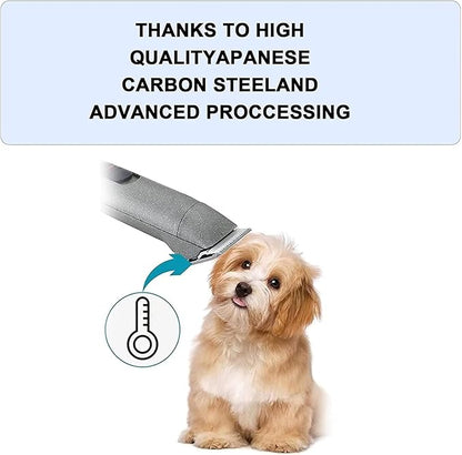 5PCS 10 Blades Dog Grooming Replacement Blades Compatible with Andis Pet Clipper/Oster A5/Wahl KM Series Dog Clipper,Ceramic Blade & Stainless Steel Blade, Size ï¼#10+30+40+5FC+4FC